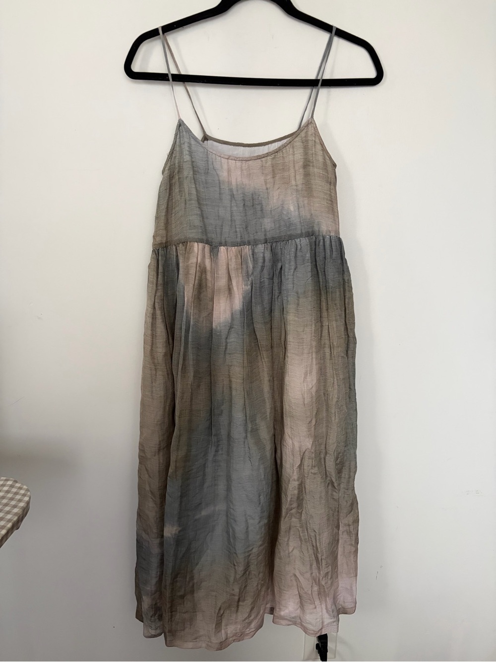 Horses Atelier Silk-Linen Earthy bohemian ombre slip dress - Size 1/ S